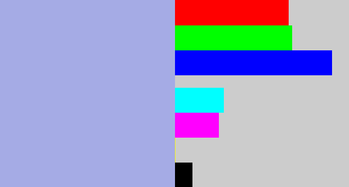 Hex color #a5abe5 - light grey blue