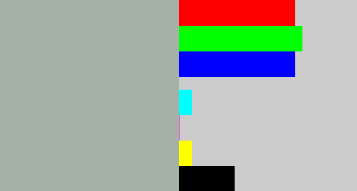 Hex color #a5b1a5 - greyish
