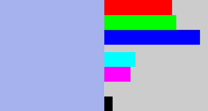 Hex color #a5b1eb - pastel blue