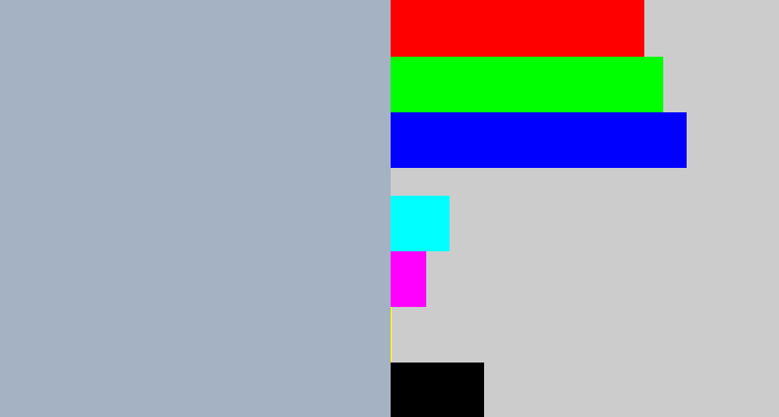 Hex color #a5b2c3 - light grey blue