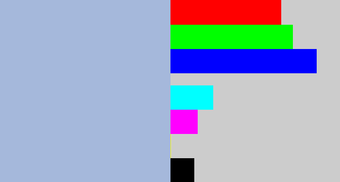 Hex color #a5b8db - light grey blue
