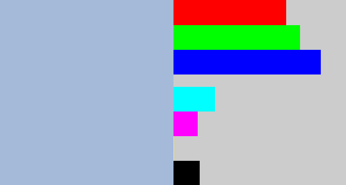 Hex color #a5bad9 - light grey blue