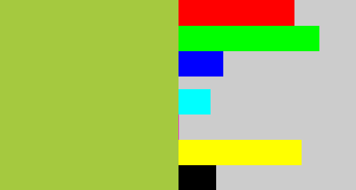 Hex color #a5c93f - booger