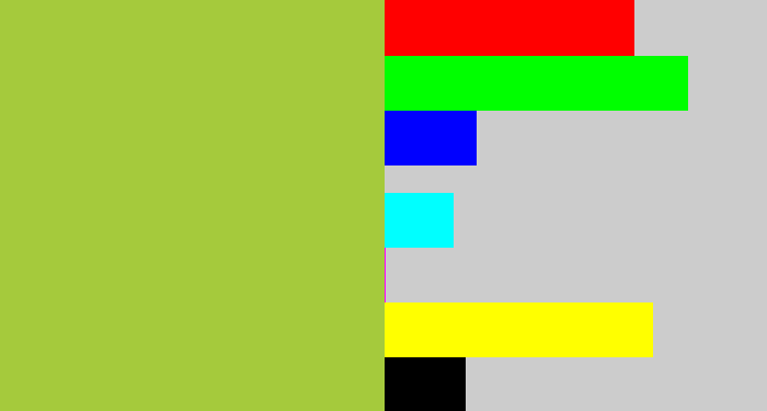 Hex color #a5ca3c - booger