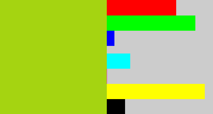 Hex color #a5d411 - yellowish green