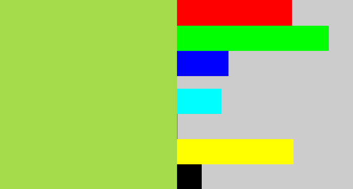 Hex color #a5db4b - kiwi