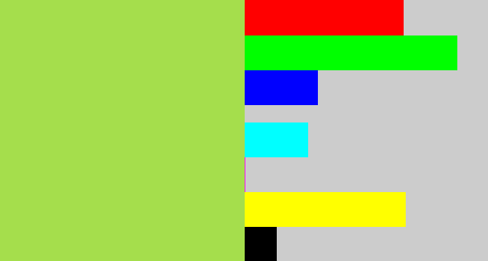 Hex color #a5de4c - kiwi