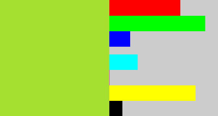 Hex color #a5e030 - kiwi