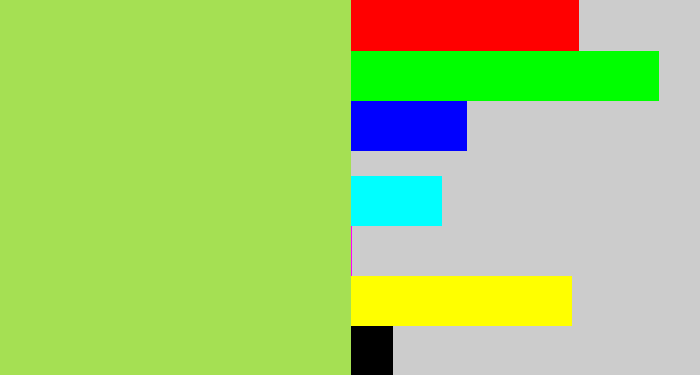 Hex color #a5e053 - kiwi