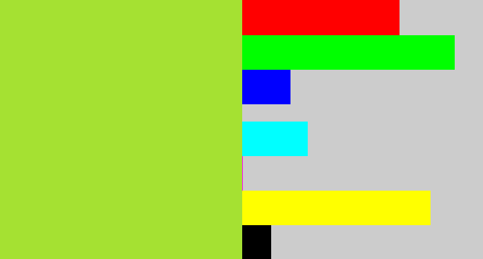 Hex color #a5e132 - kiwi