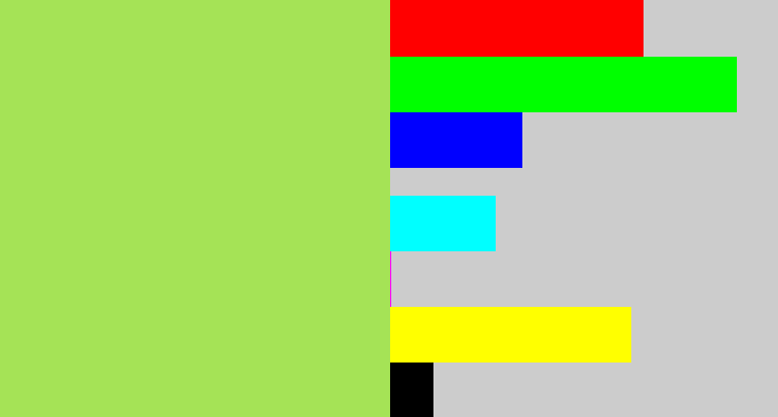 Hex color #a5e356 - kiwi