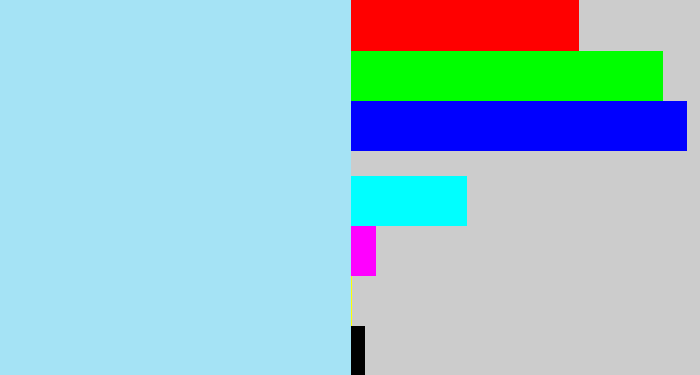 Hex color #a5e3f5 - robin's egg blue