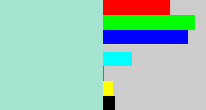 Hex color #a5e4d0 - pale turquoise