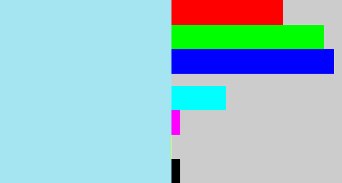 Hex color #a5e4f1 - robin's egg blue