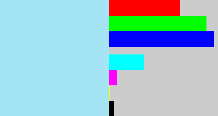 Hex color #a5e4f4 - robin's egg blue