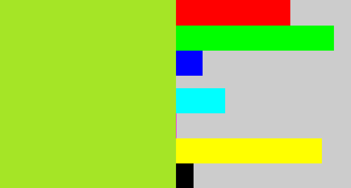Hex color #a5e526 - yellowish green