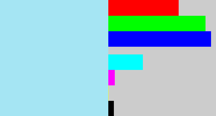 Hex color #a5e5f3 - robin's egg blue