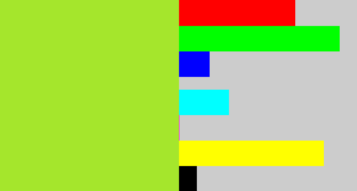 Hex color #a5e62c - yellowish green