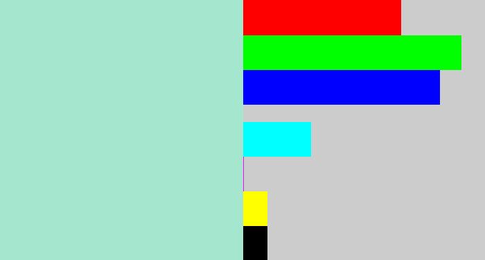 Hex color #a5e6cf - pale turquoise