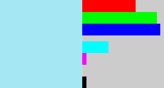 Hex color #a5e7f3 - robin's egg blue