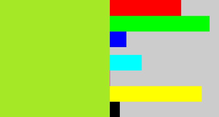 Hex color #a5e825 - yellowish green