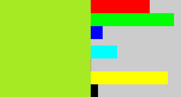 Hex color #a5ea22 - yellowish green