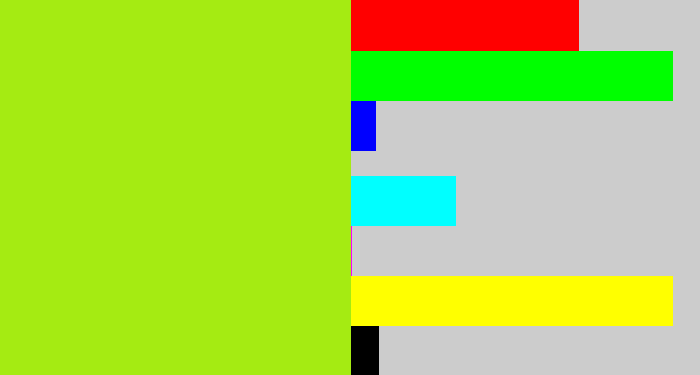 Hex color #a5eb12 - yellowish green