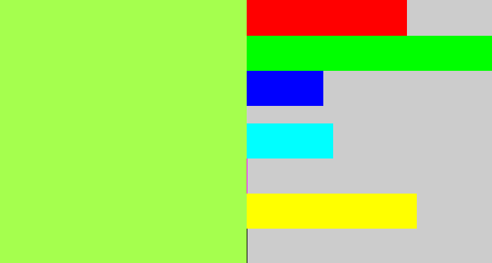 Hex color #a5ff4e - kiwi