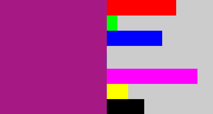 Hex color #a61985 - warm purple