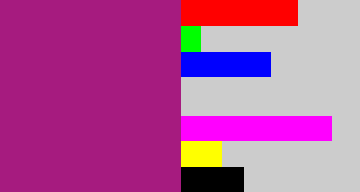 Hex color #a61b7f - warm purple