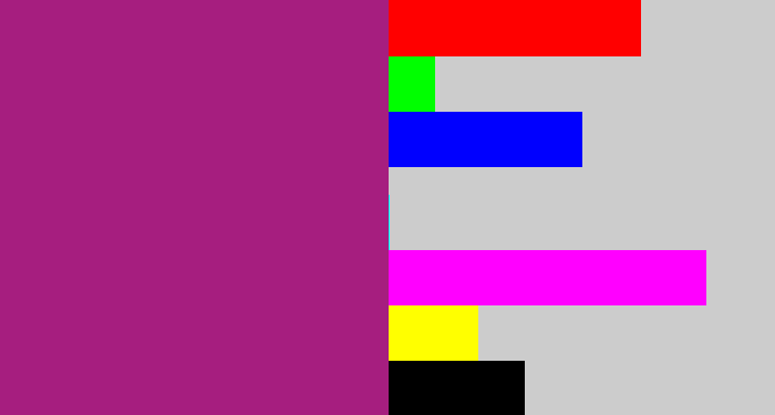 Hex color #a61e7f - warm purple