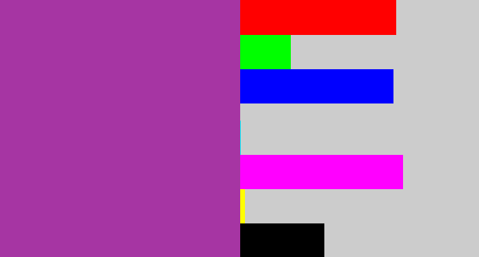 Hex color #a635a3 - ugly purple