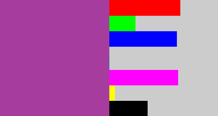 Hex color #a63d9e - ugly purple
