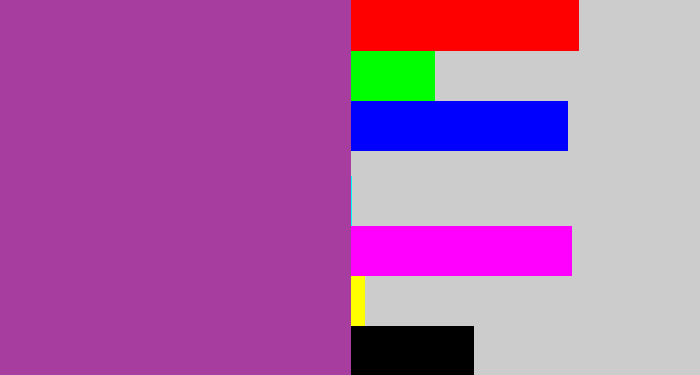Hex color #a63d9f - ugly purple