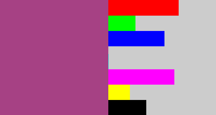 Hex color #a64184 - light plum
