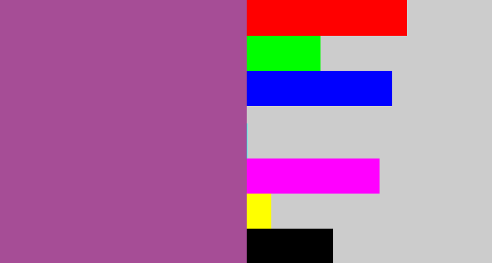 Hex color #a64d96 - ugly purple