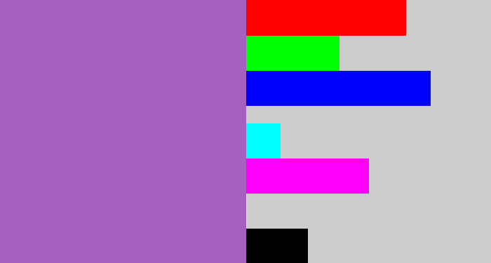 Hex color #a660c0 - amethyst