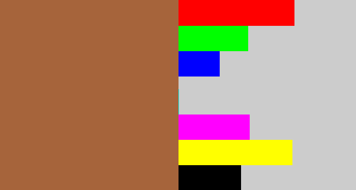 Hex color #a6643b - earth
