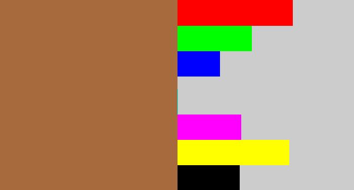 Hex color #a66a3d - earth