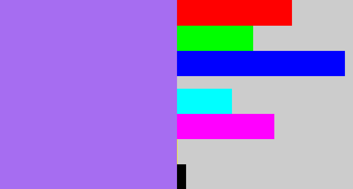 Hex color #a66df1 - light urple
