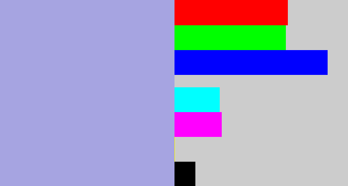Hex color #a6a4e1 - light grey blue