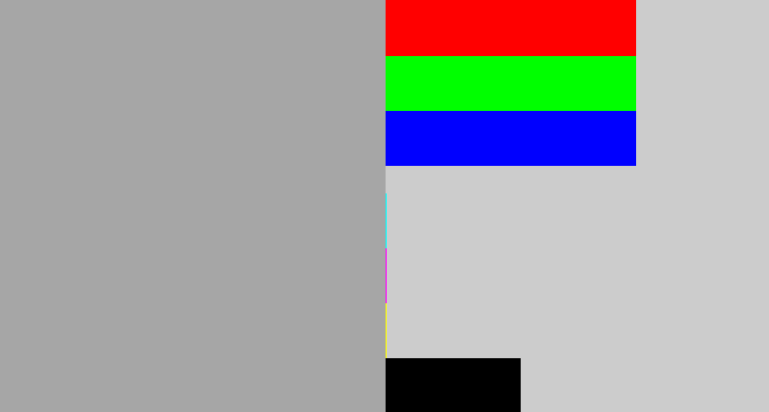 Hex color #a6a6a6 - greyish