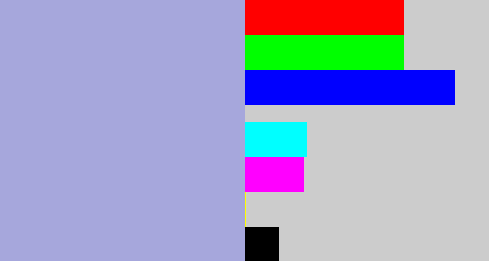 Hex color #a6a7dc - light grey blue