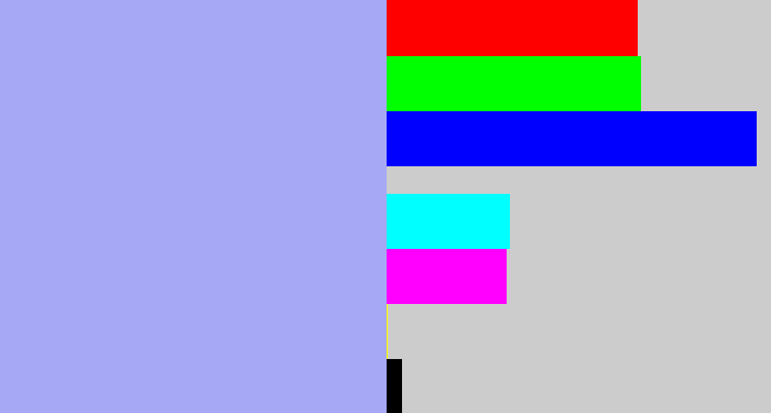 Hex color #a6a8f5 - pastel blue