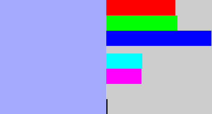 Hex color #a6aafc - pastel blue