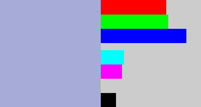 Hex color #a6abd8 - light grey blue