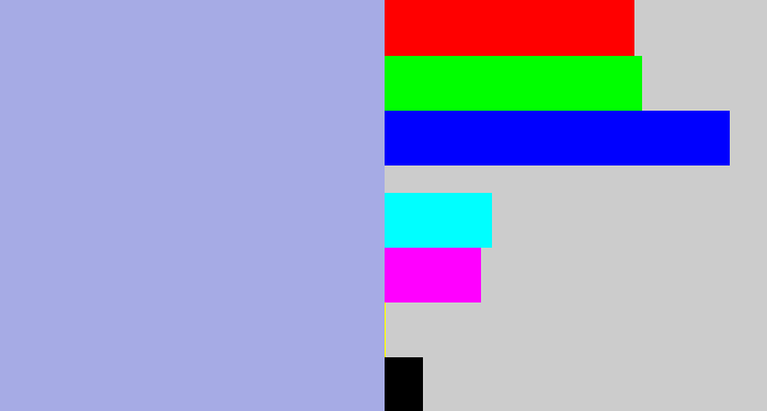 Hex color #a6abe5 - light grey blue