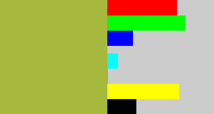 Hex color #a6b93d - booger