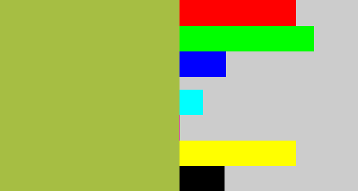 Hex color #a6be43 - booger