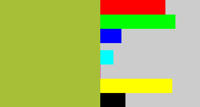 Hex color #a6bf36 - sick green